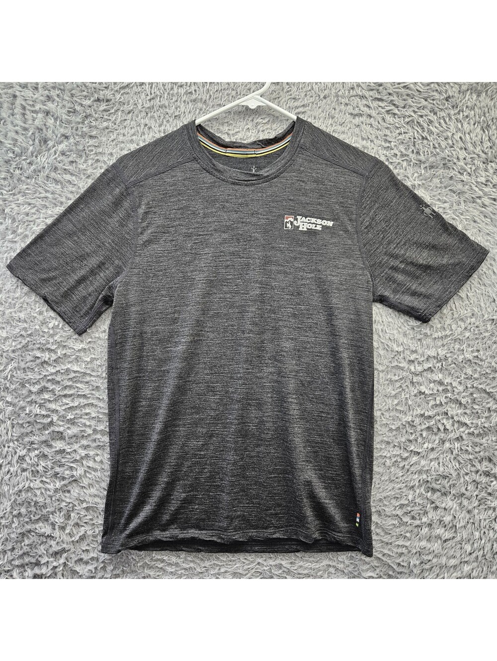Smartwool T Shirt Men Small No Holes Jackson Hole Wyoming Ski Graphic